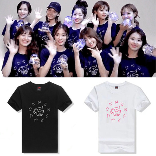 twice组合TWISTAR演唱会周边应援衣服同款圆领宽松短袖t恤