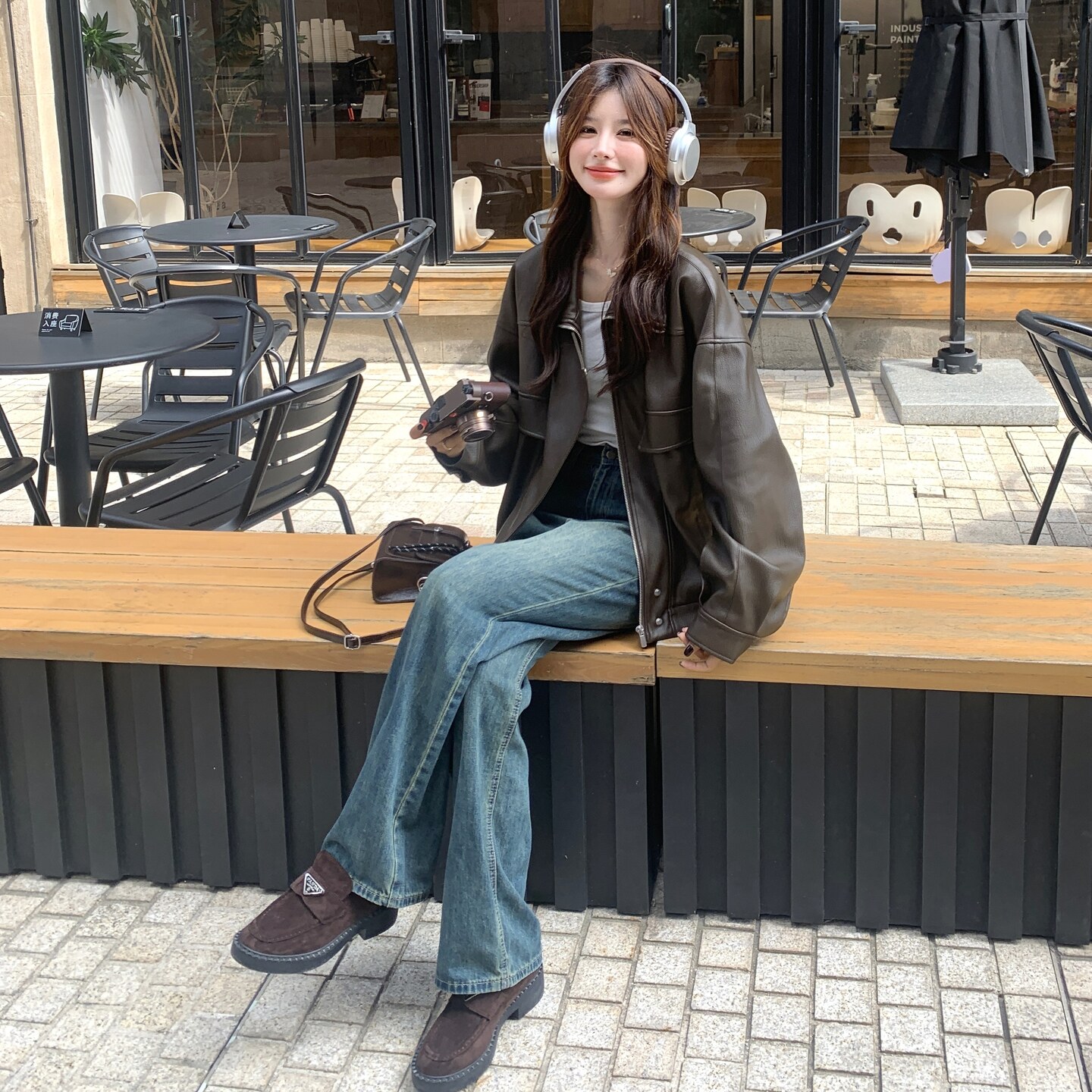 高级感PU皮衣外套女2025秋季新款爆款港风复古小个子机车服夹克潮,女装皮衣,芭图娜