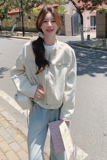 现货主推款！米白色麂皮绒短外套260-3337-P135K188，女装短外套，芭图娜