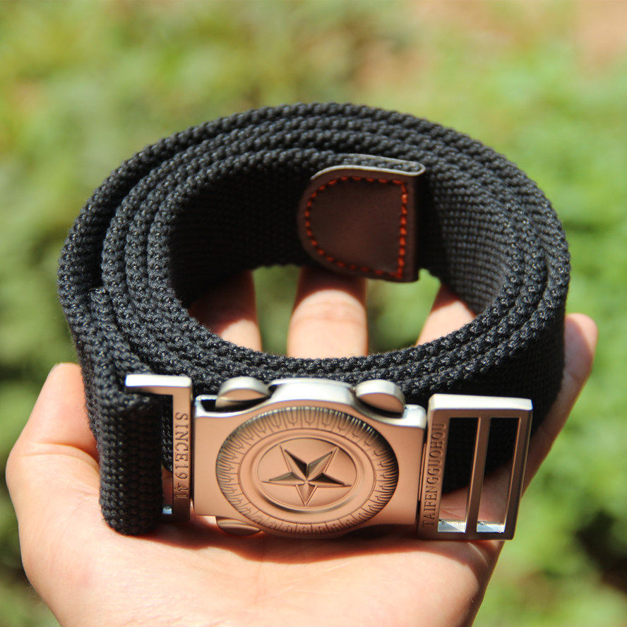 2021 outdoors tactics belt Buckle canvas belt weave Army fans For training Automatic deduction Belt student Bucklein the Accessories/Leather belt/Hat/Muffler , Belt/Leather belt/Yaolian  category - from Buy2taobao.com to provide professional Taobao agent buy service