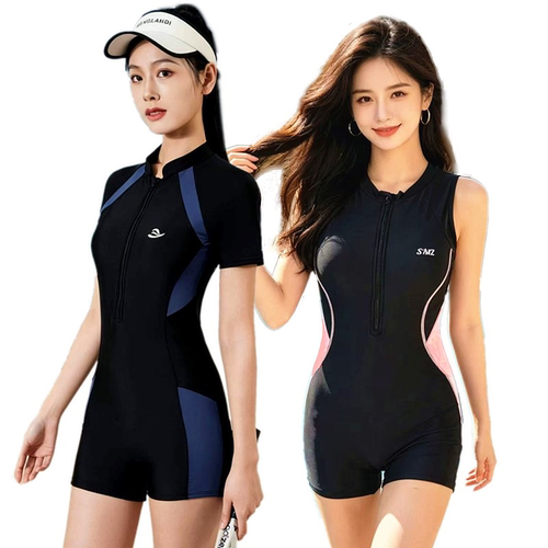 专业游泳衣女平角连体温泉运动装