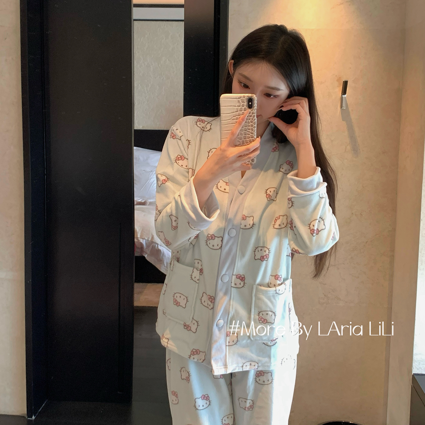 LAria小猫困困 睡衣女冬季海岛绒秋冬款2025新款纯欲风家居服套装