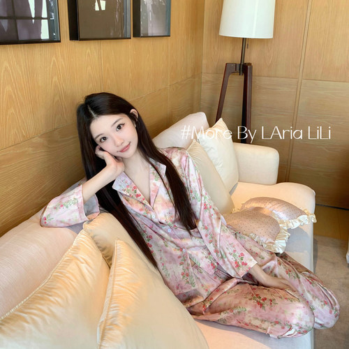 LAria人间富贵花 睡衣女冰丝秋季纯欲风2026新款秋款高级感家居服
