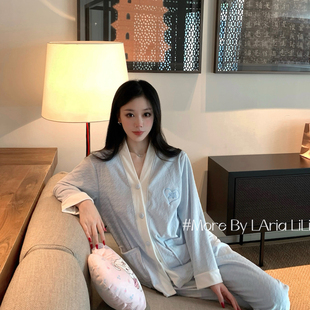 冬季 LAria 2025新款 海岛绒睡衣女秋冬款 加绒家居服高级感 baby蓝
