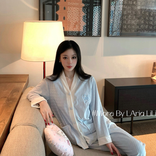 LAria*baby蓝 海岛绒睡衣女秋冬款2026新款冬季加绒家居服高级感