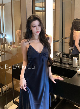 LAria气质美学 睡衣女缎面冰丝性感2026新款夏季吊带睡裙纯欲风