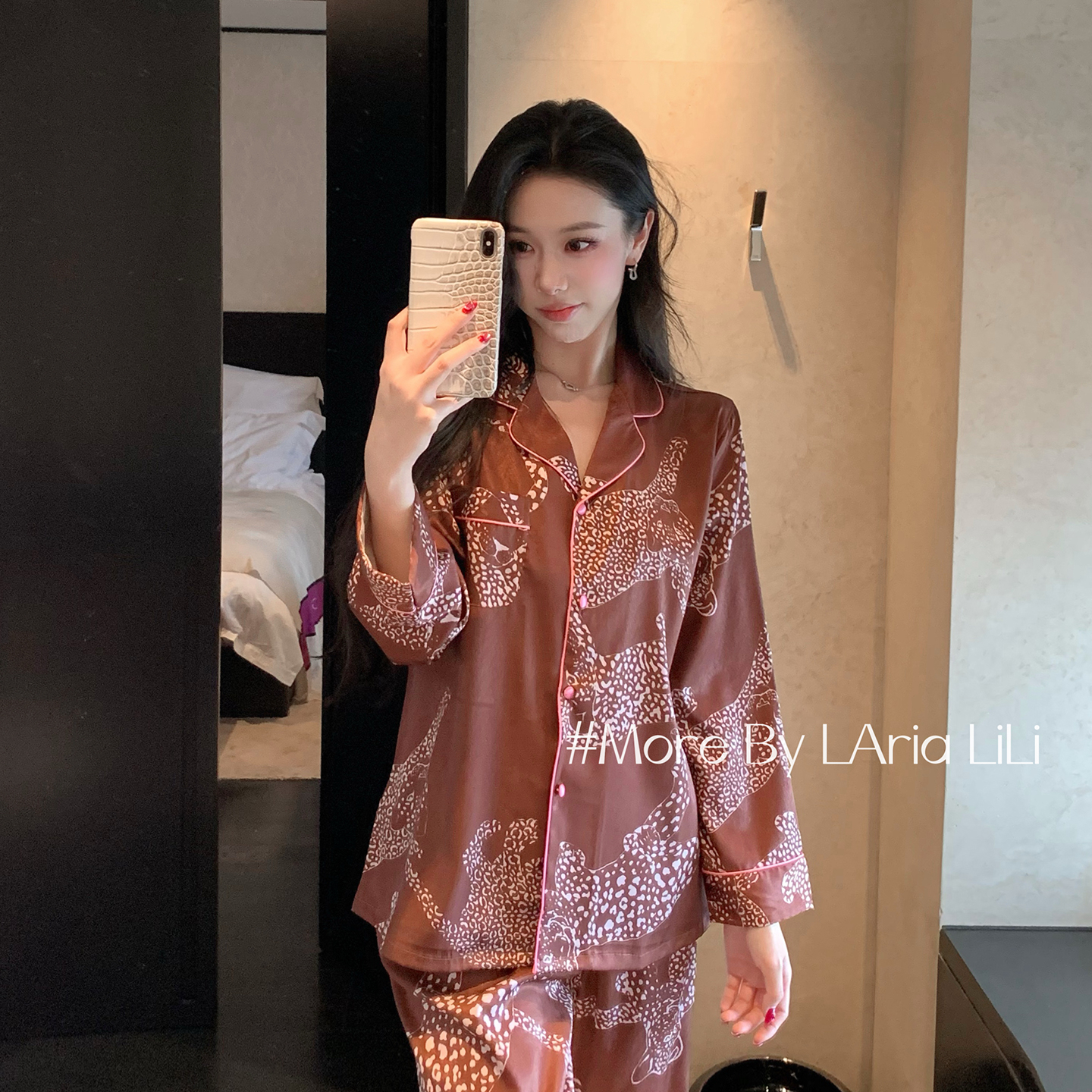 LAria热可可 冰丝性感秋季睡衣女纯欲风2025新款春秋款家居服