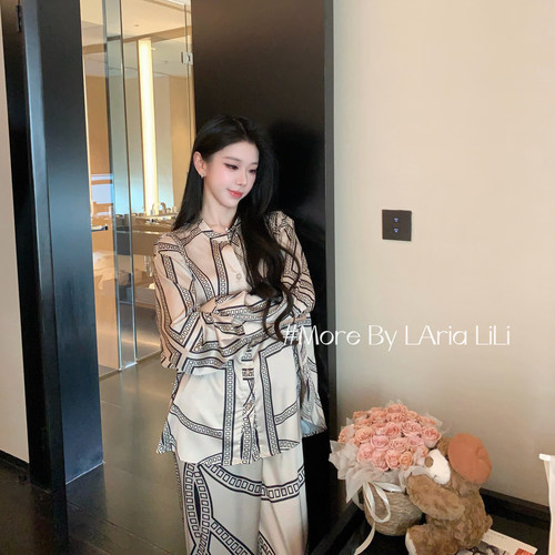 LAria奢贵老钱 睡衣女冰丝2026新款秋季纯欲风复古高级感家居服