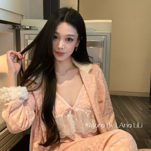睡衣女高级冬款 2025新款 加绒加厚家居服 海岛绒冬季 LAria暖绒娇妻