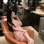 LAria微醺白茶新色 性感蕾丝吊带睡衣2025新款 纯欲睡裙高级家居服