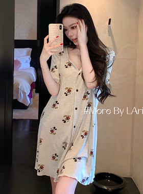 LAria*  性感莫代尔睡裙夏季新款2026睡衣女高级感家居服带胸垫