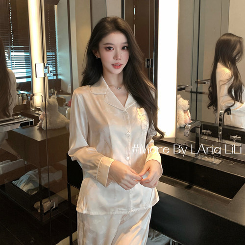LAria月光蝴蝶 性感睡衣女2026新款春秋季冰丝高级感纯欲风家居服