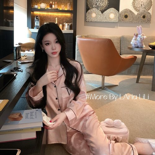 LAria V蝴蝶 性感冰丝睡衣女2025新款秋季高级春秋款家居服纯欲风