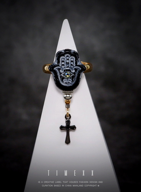 TIMEXX小众设计捷克珠戒指情侣