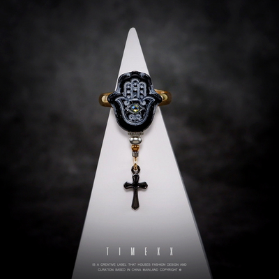 TIMEXX小众设计捷克珠戒指情侣