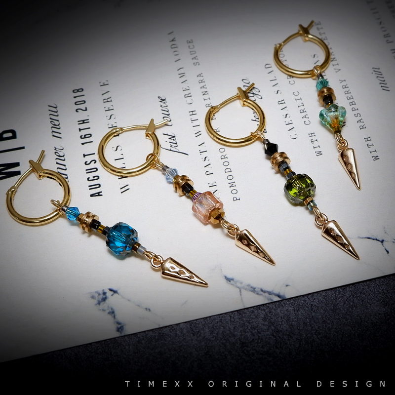 TIMEXX原创手作小众捷克珠耳环