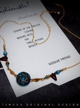 TIMEXX小众手作捷克珠度假项链