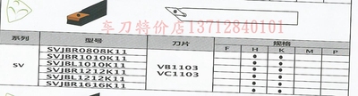 五支包邮无偏头走心机用装VBMT11刀片外圆前扫车刀杆SVJBL1010K11