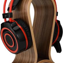 Headphone Stand Wood, Headset Holder Desk Walnut 耳机支架
