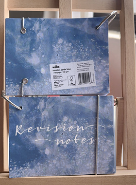 2本 A6英国单索引卡 加厚纸张160克 混合内页B1-285