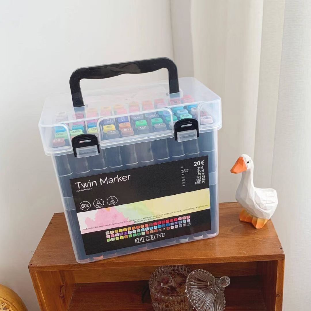 特价超值推荐外贸欧洲TEDi  低酒精含量盒装60色双头马克笔