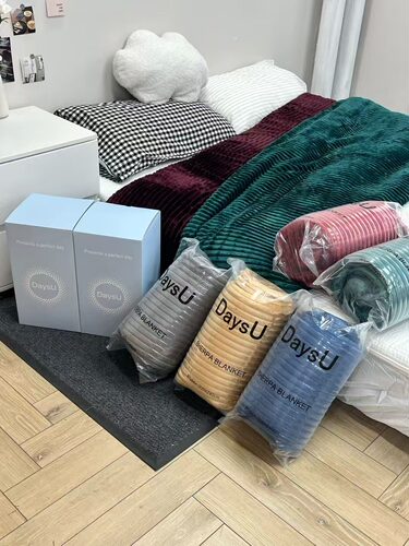 美国官网在售 超大加厚双面毛毯 法兰绒毯子220*240cm  一个
