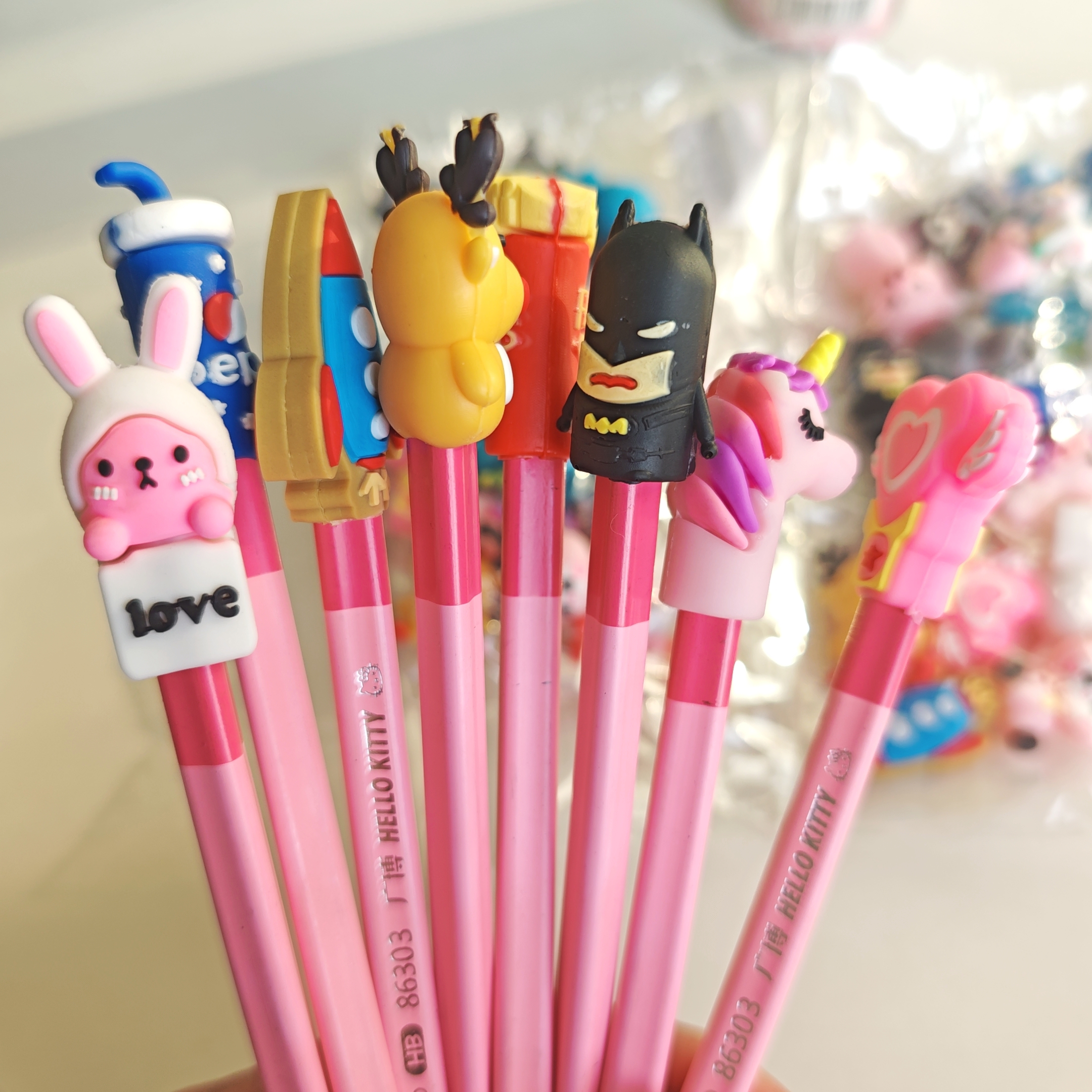 学生铅笔笔帽卡通笔套 40个一包 出三包