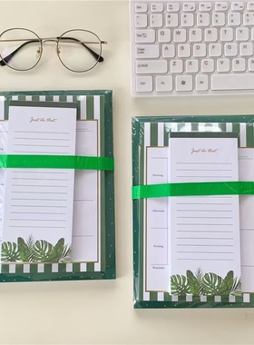 外贸绿植每周每日计划本 便签本三件套套装 B1-046