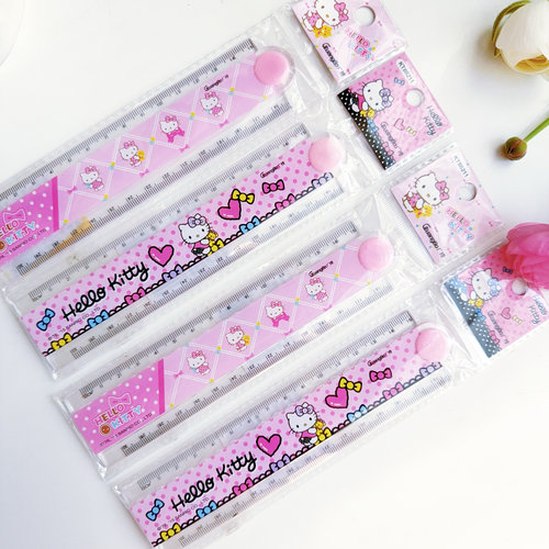 hello kitty可爱文具30cm可折叠尺子学生用品学习4个M1-059