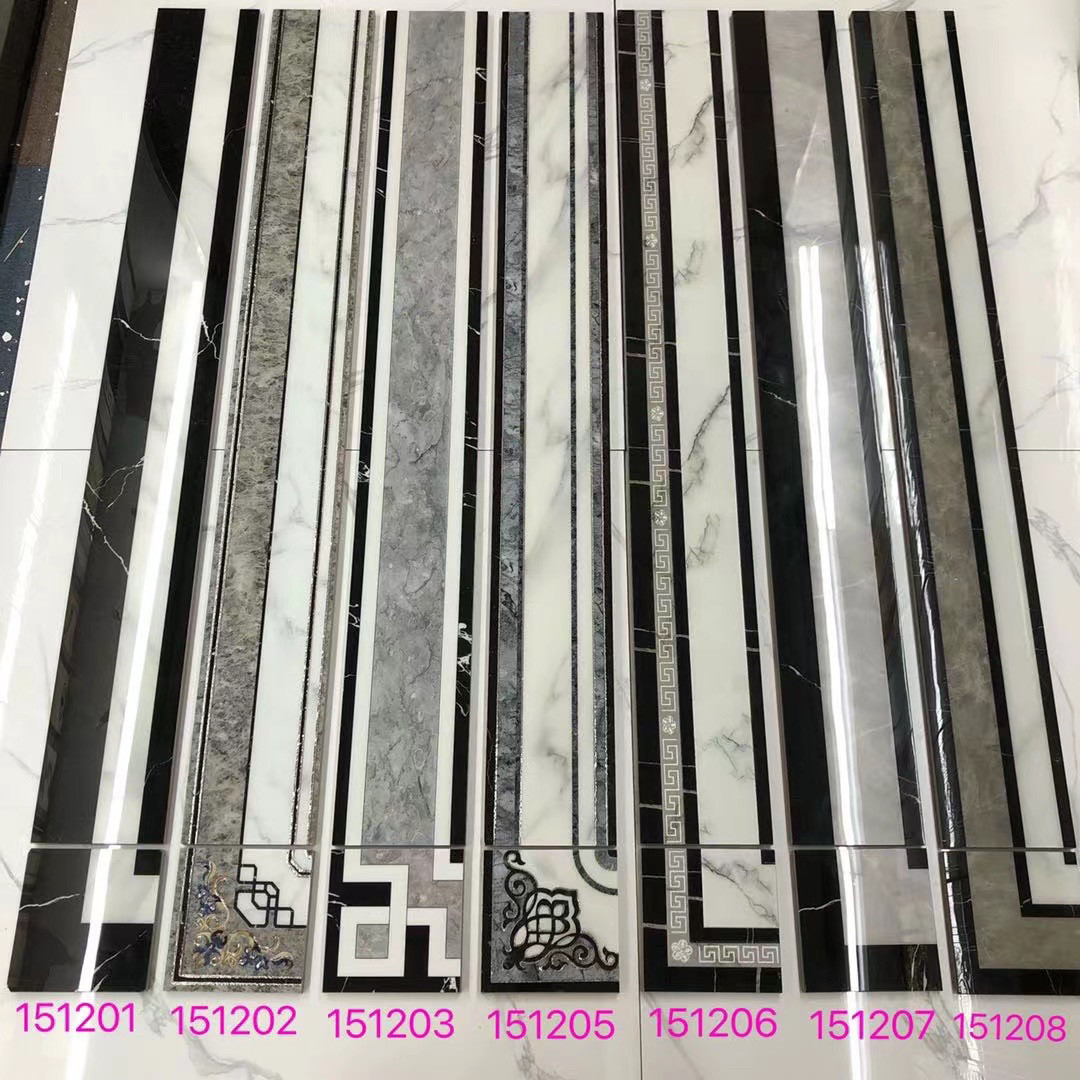 佛山地砖15公分波打线客厅波导线地面瓷砖线条装饰踢脚线150x1200