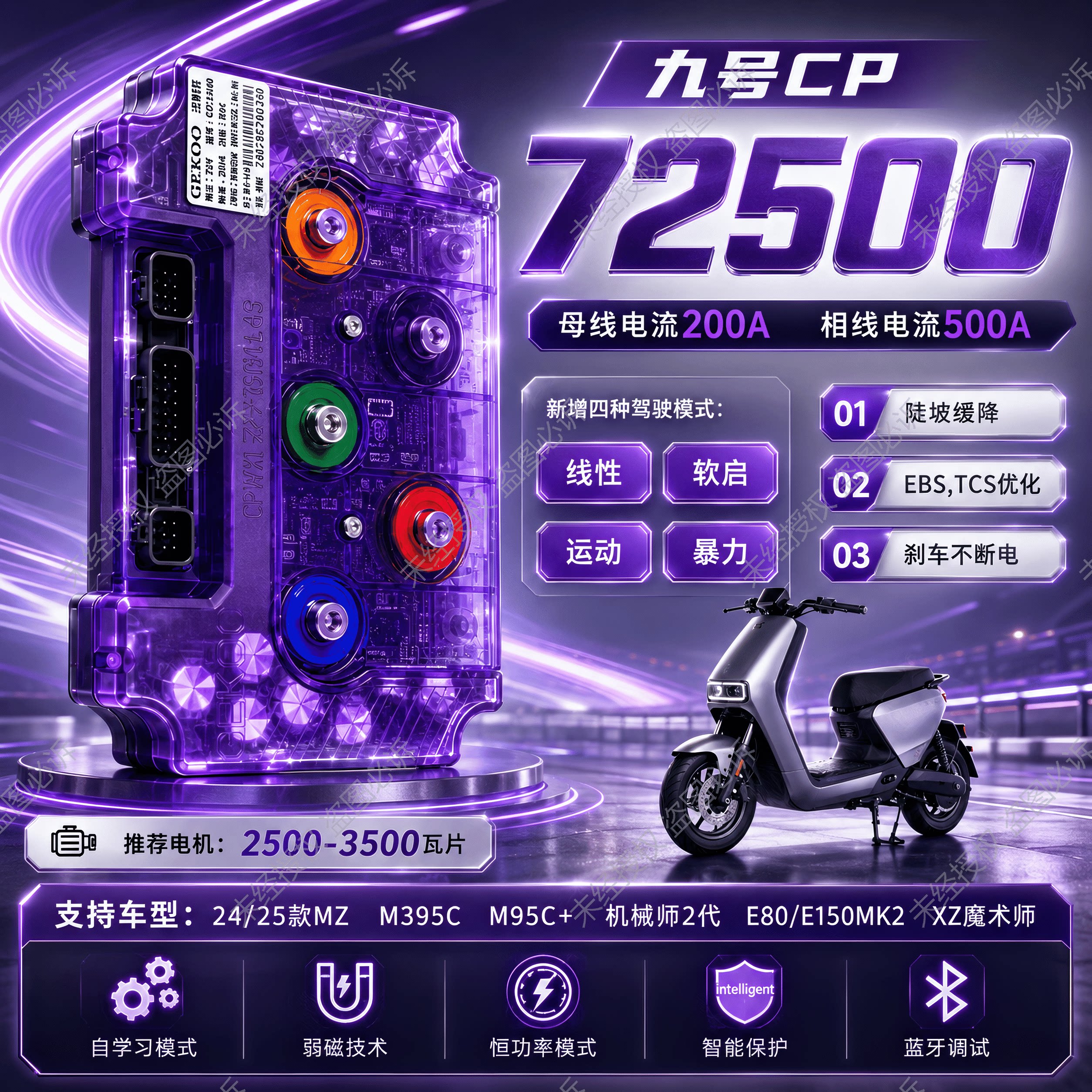 九号直上新25款MZmix/新M95C+/E125/E80MK2/F/机械师2智科控制器图片