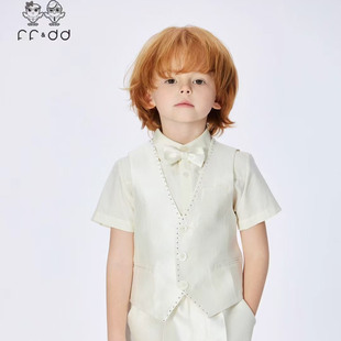 休闲绅士礼服三件套 FF&DD代购 25夏季 新品 英伦风男童帅气马夹西裤