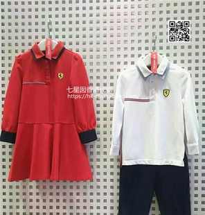 21秋冬男女童装 ferrari法拉利兄妹装 保罗polo衫 纯棉连衣裙休闲裤