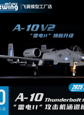 飞翼A10飞翼双80mm A-10 V2“雷电II”攻击机涵道航模飞机