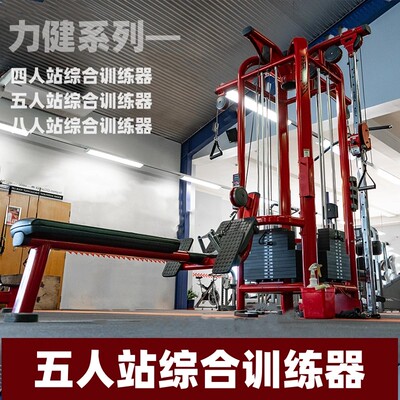 五人站综合训练器 四人站八人站力life健身fitnes 大小飞鸟龙门架