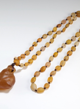 【扫晴娘】楼叔手工原创精品戈壁玛瑙原石项链配吊坠个性孤品挂件