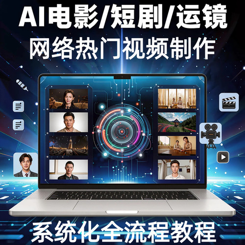 AI电影+AI短剧+AI运镜系统化全流程AI电影制作技术短视频最新教程