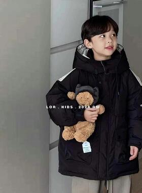 乔贝乐2024新款羽绒服白鸭绒连帽宽松色中大童（偏大一码）69226