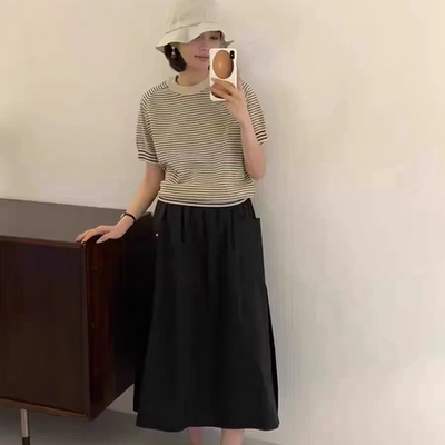 egg短袖圆领休闲风针织衫