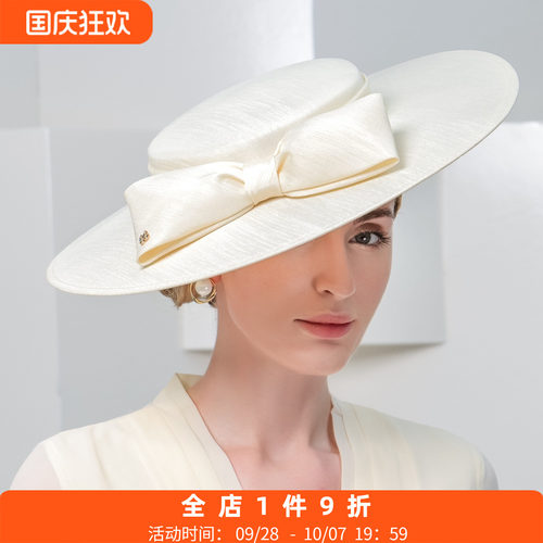 EE 秋季新款优雅蝴蝶结简约时尚英式休闲女士礼帽