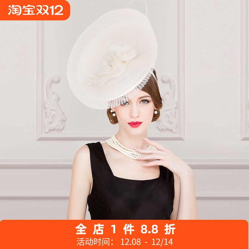 麻纱头饰宴会优雅风名媛小礼帽