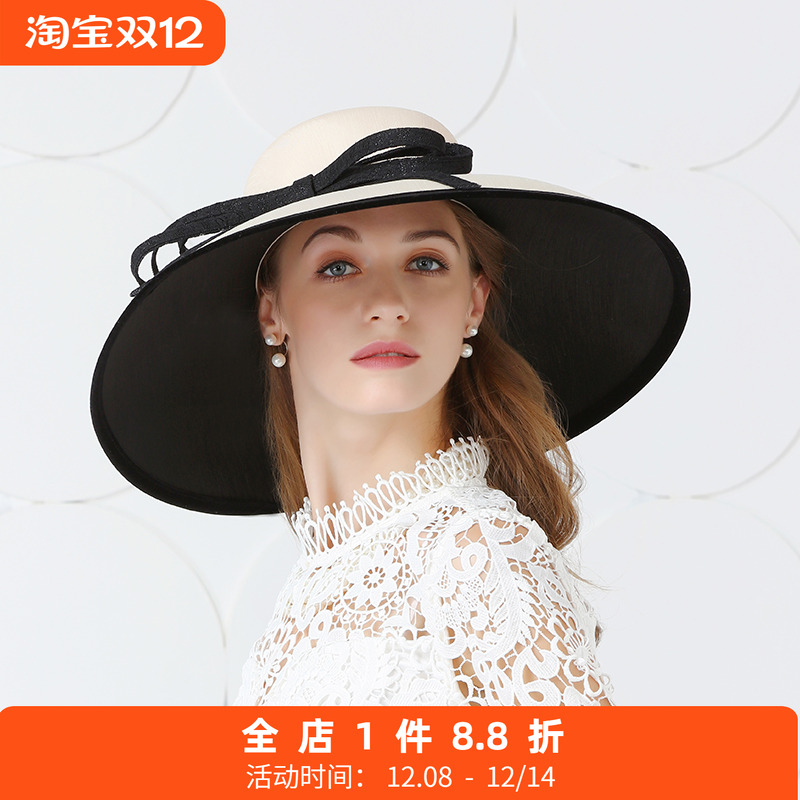 大帽檐防晒时尚名媛帽子