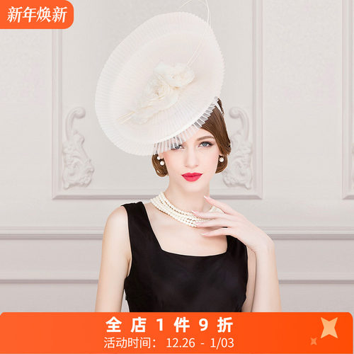 麻纱头饰宴会优雅风名媛小礼帽