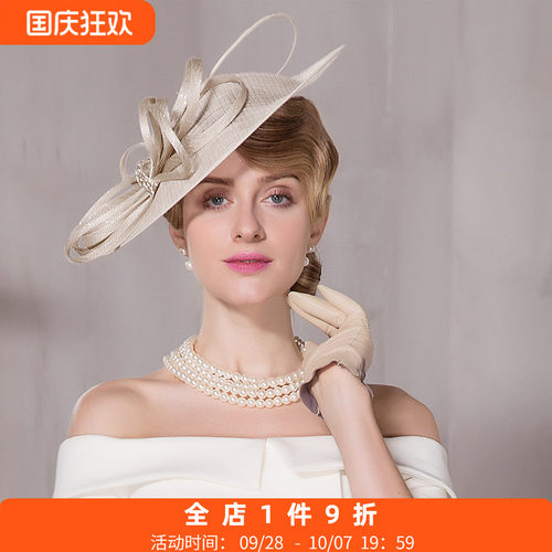 欧美优雅风百搭宴会小礼帽