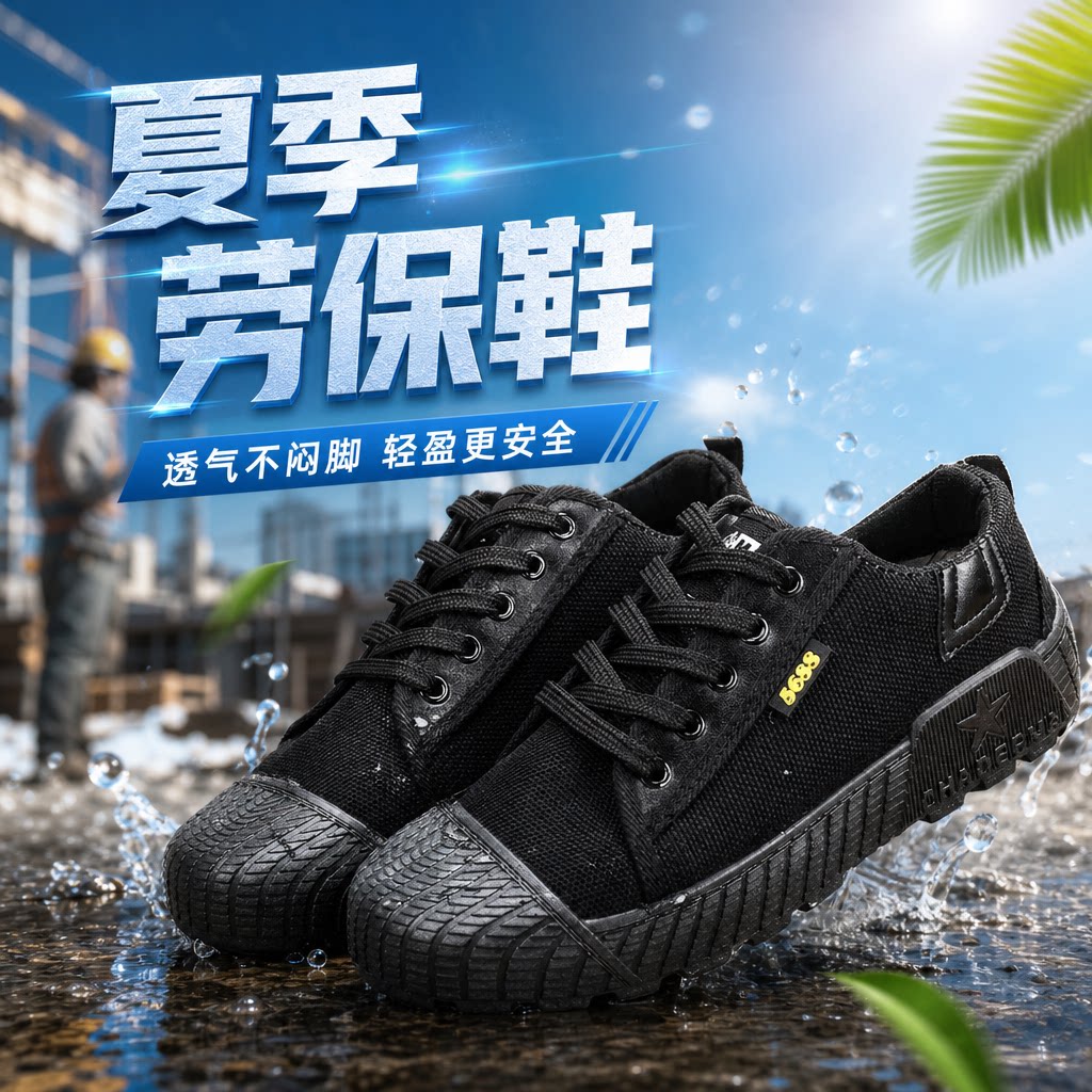 劳保鞋男款夏季透气轻便防滑耐磨图片