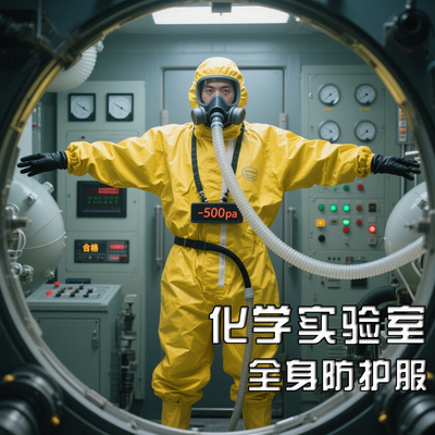 化学实验室防化服一体式防护服连体全身防腐蚀耐酸碱全套工业化工