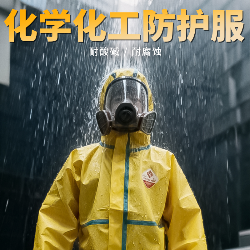 化学实验室防化服一体式防护服连体全身防腐蚀耐酸碱全套工业化工