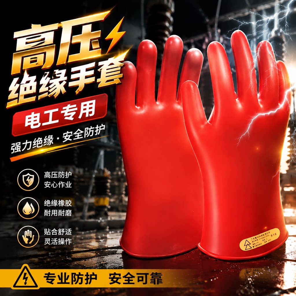 高压绝缘手套电工专用35kv25kv12kv防水防油防护手套带电作业工作