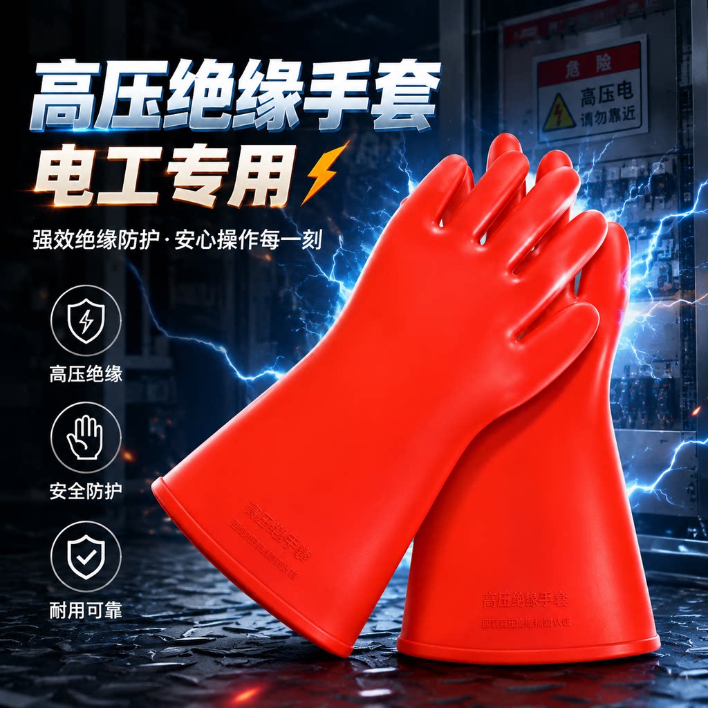 高压绝缘手套电工专用防水防油防护手套35kv25kv12kv带电作业工作
