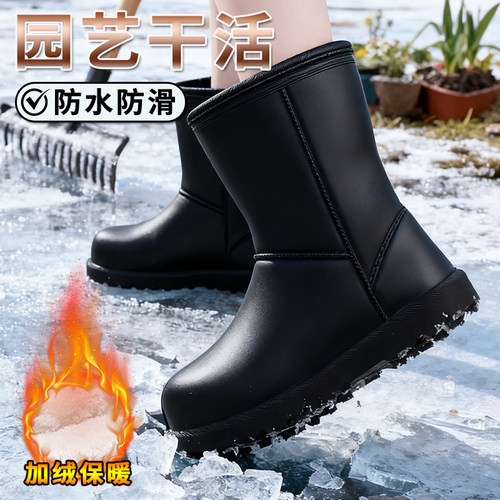 雨鞋女款园艺时尚潮流EVA加绒